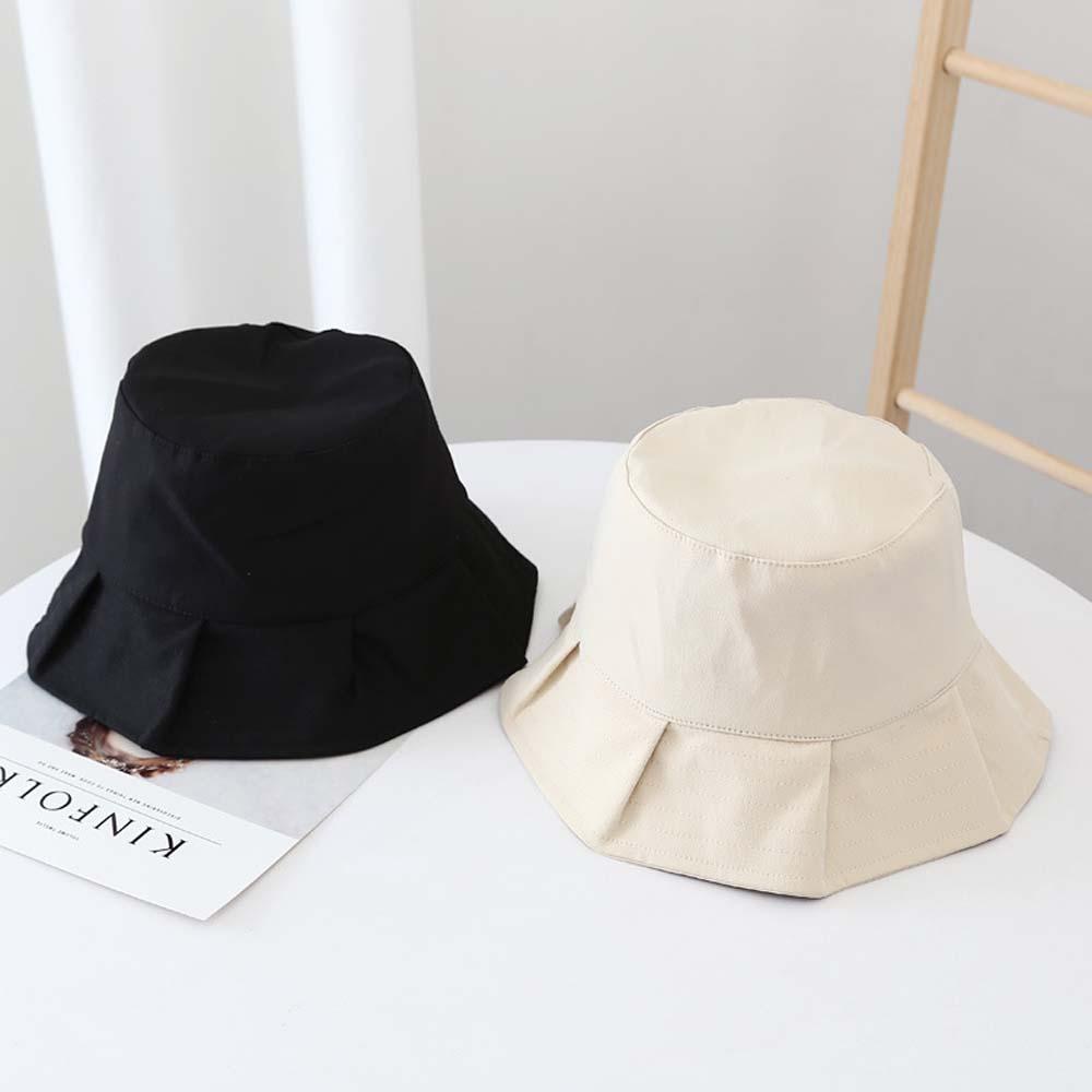 Nón Bucket Chất Liệu Cotton Chống Nắng Gấp Gọn Thời Trang Mùa Hè Cho Nam Và Nữ