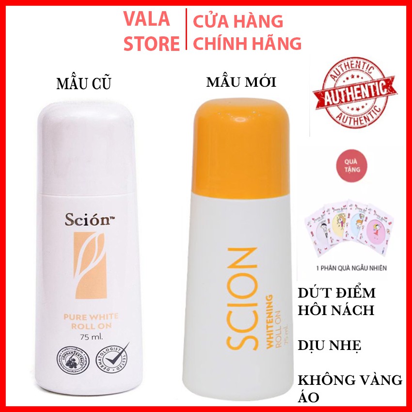 [Chính Hãng] Lăn Khử Mùi Hôi Nách, Thơm Nách Scion Pure White 75g