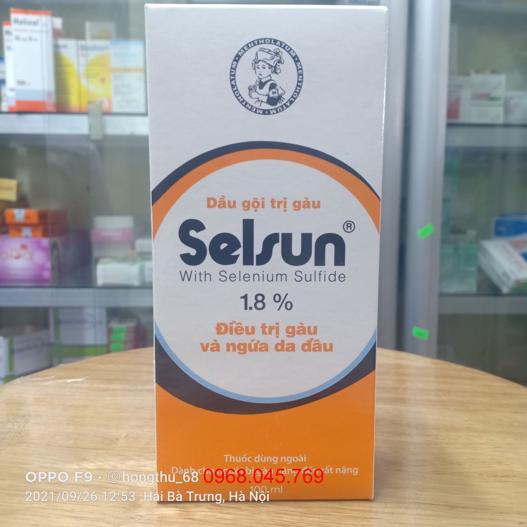 DẦU GỘI SELSUN 1.8% SELENIUM SULFIDE dùng cho người gàu nặng chai 100ml