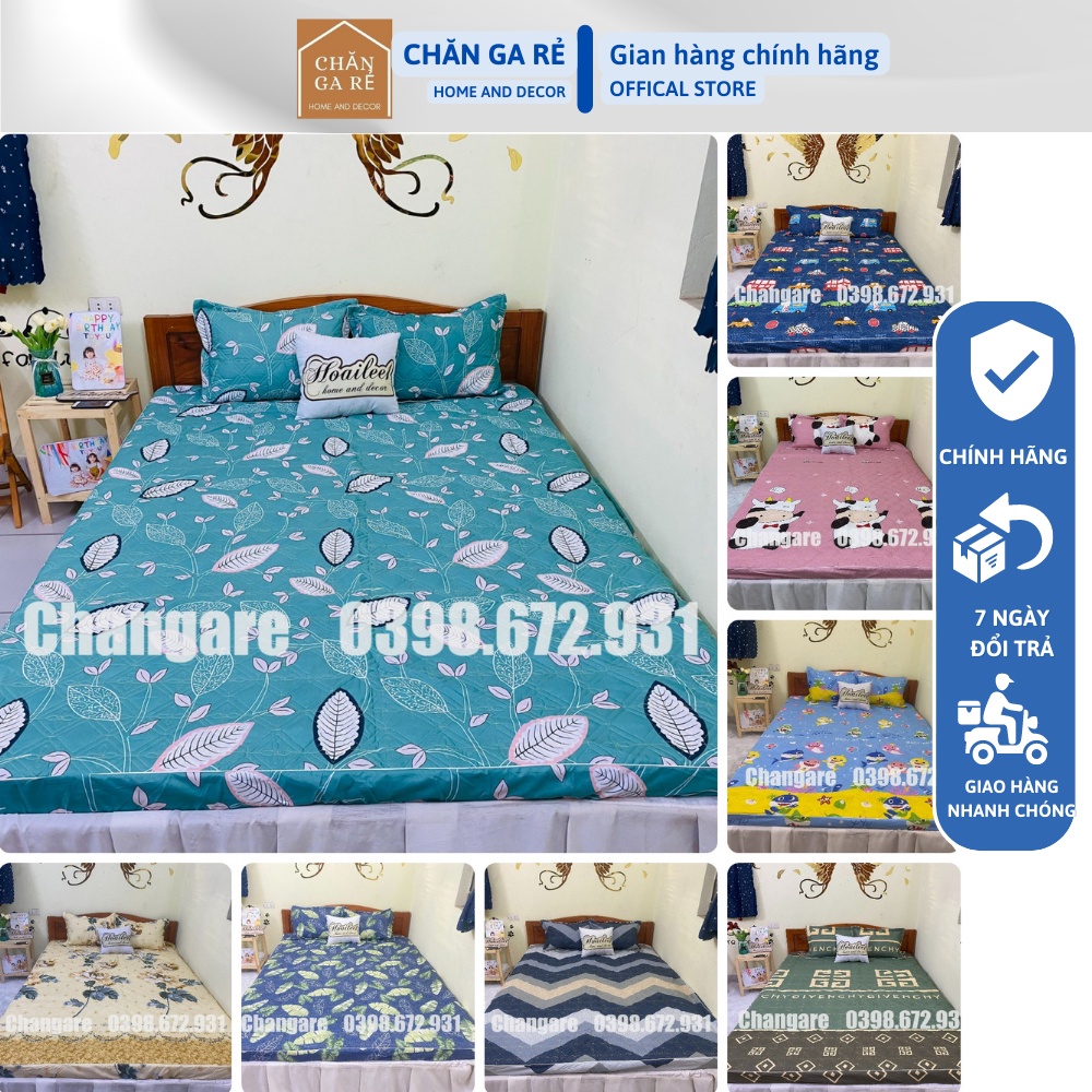 [Đệm 20CM] Ga trần bông ga trải giường ga chun kích thước m2 m6 m8 2m