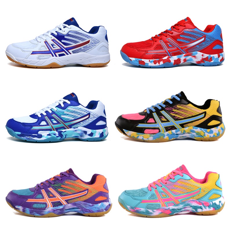 Giày Thể Thao Chơi Tennis/Cầu Lông/Tennis Siêu Nhẹ Thoáng Khí Chống Trượt 6 Màu Tùy Chọn Phong Cách Mới Cho Người Lớn/Trẻ Em/Người Lớn