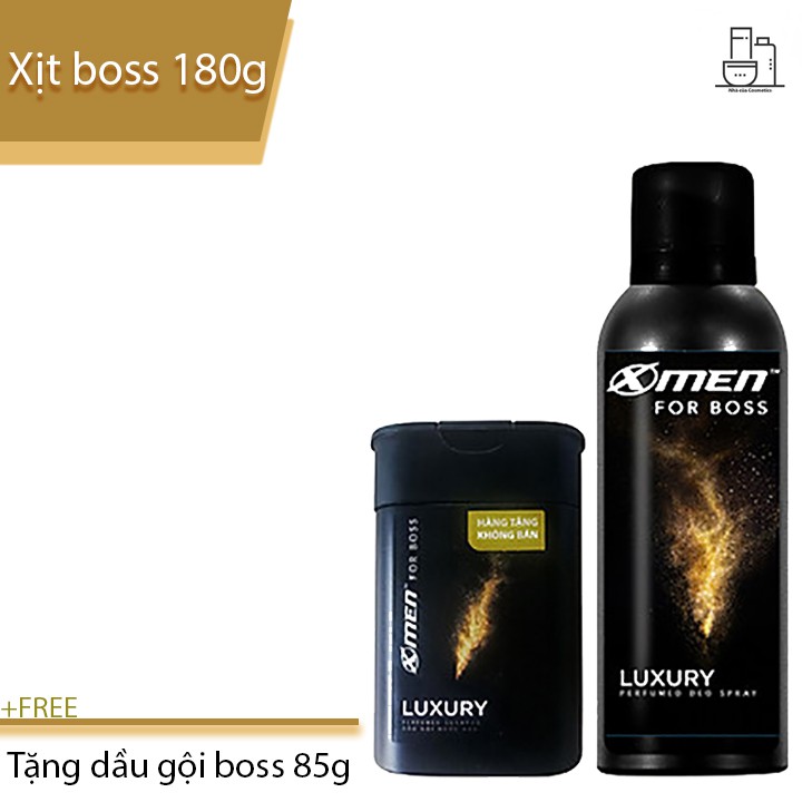 Xịt Khử Mùi Xmen For Boss Tặng Dầu Gội Xmen For Boss 85g