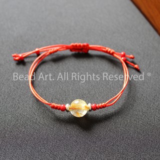 Vòng Tay Thắt Dây (Chỉ) Đỏ Và T.A Màu Vàng Và Bạc 925, Vòng Tay Phong Thuỷ, Mệnh Thổ, Kim S48