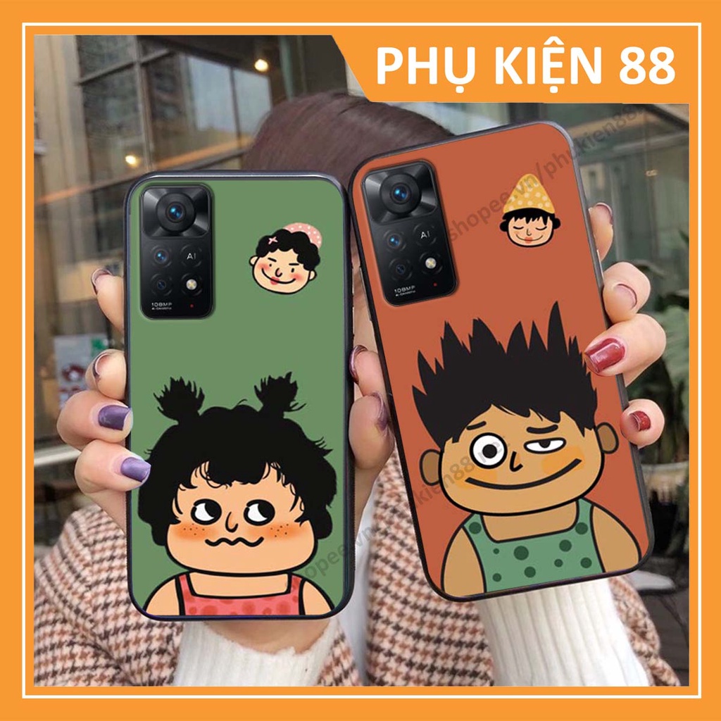 Ốp lưng Xiaomi Redmi Note 11 4G / Note 11S / Note 11 Pro 5G ốp điện thoại LineBear, bé tóc xù, hoa siêu đẹp