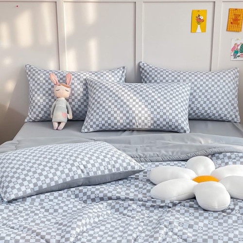 Vỏ Gối Nằm Chất Liệu Cotton Đũi Kẻ Kích Thước 48x74cm  + Vỏ Gối Kích Thước 45x65cm