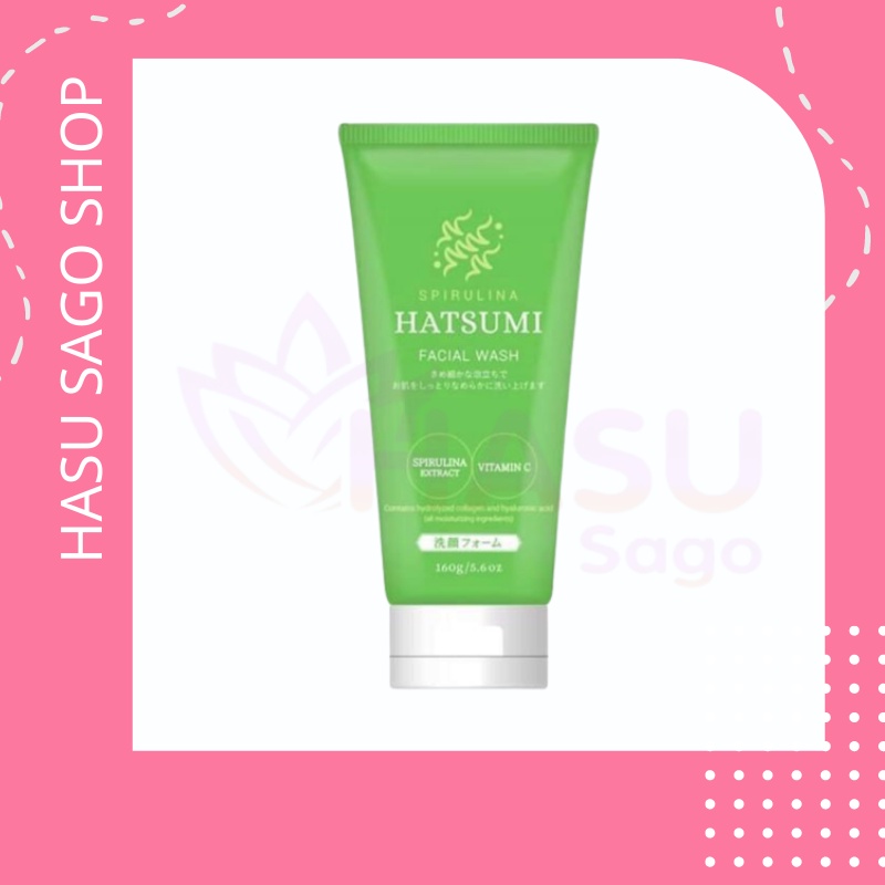 Sữa Rửa Mặt Tảo Xoắn và VitaminC  Trắng Da Ngừa Mụn Hatsumi 160g