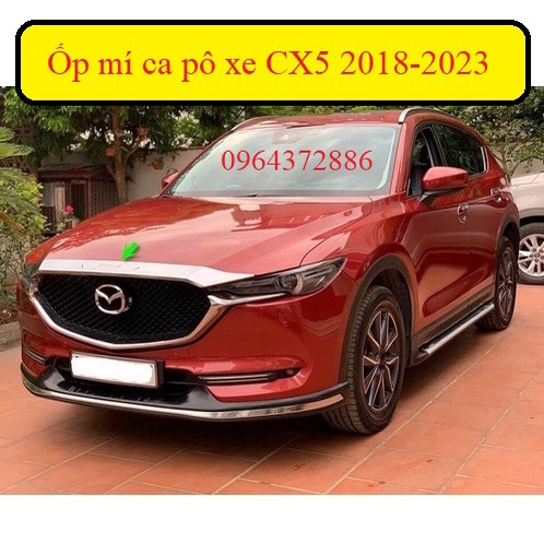 Ốp mí ca pô xe Mazda CX5 2018-2023 mạ crom cao cấp, sáng bóng