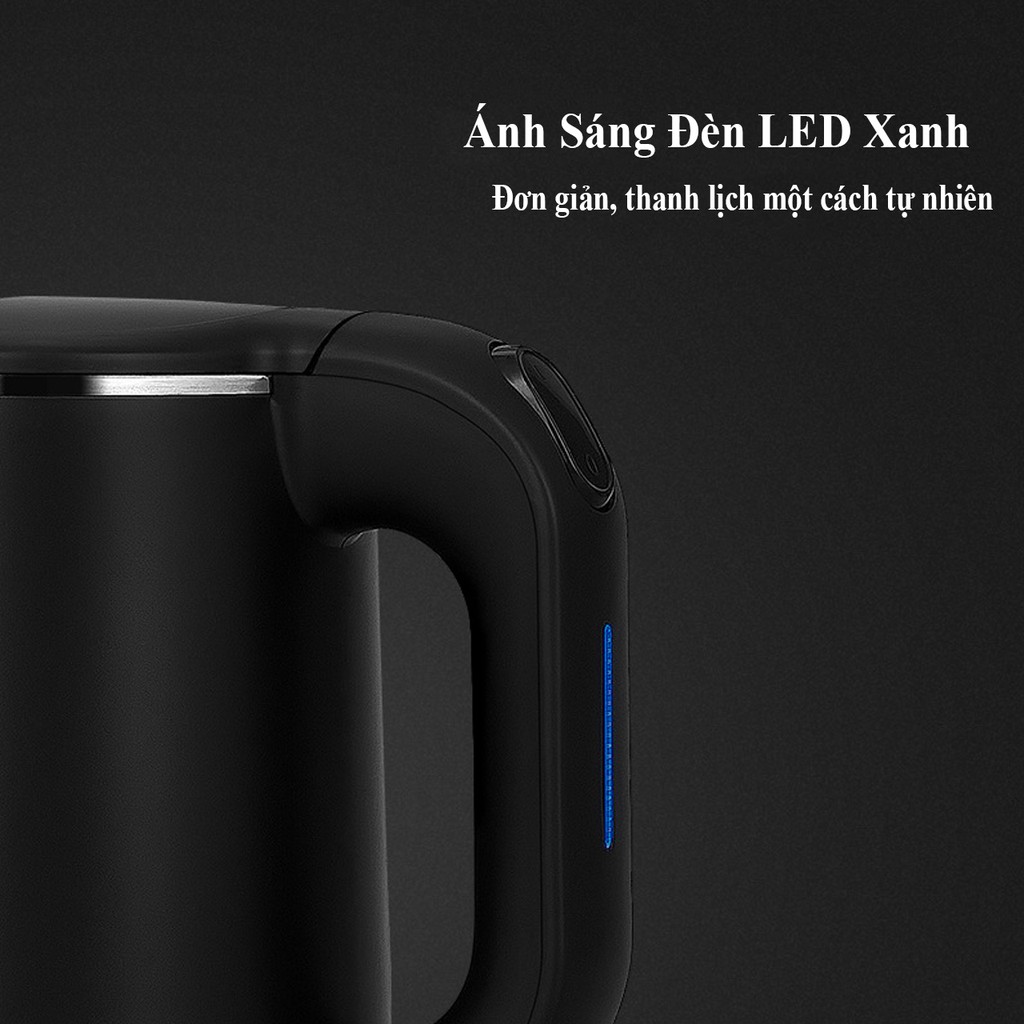 [SIÊU TỐC - SIÊU NHANH - SIÊU ÊM] Ấm Đun Nước Siêu Tốc, Bình Đun Nước Mini 0.8L, OLAYKS - YM1000-0801