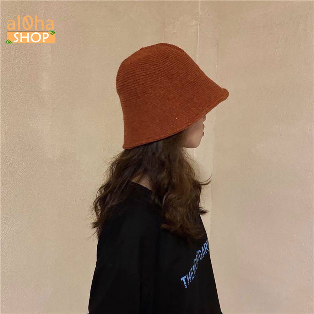 Nón bucket vải bố vành cụp trơn - mũ tai bèo Ulzzang phong cách, cá tính Unisex nam nữ - al0ha Shop