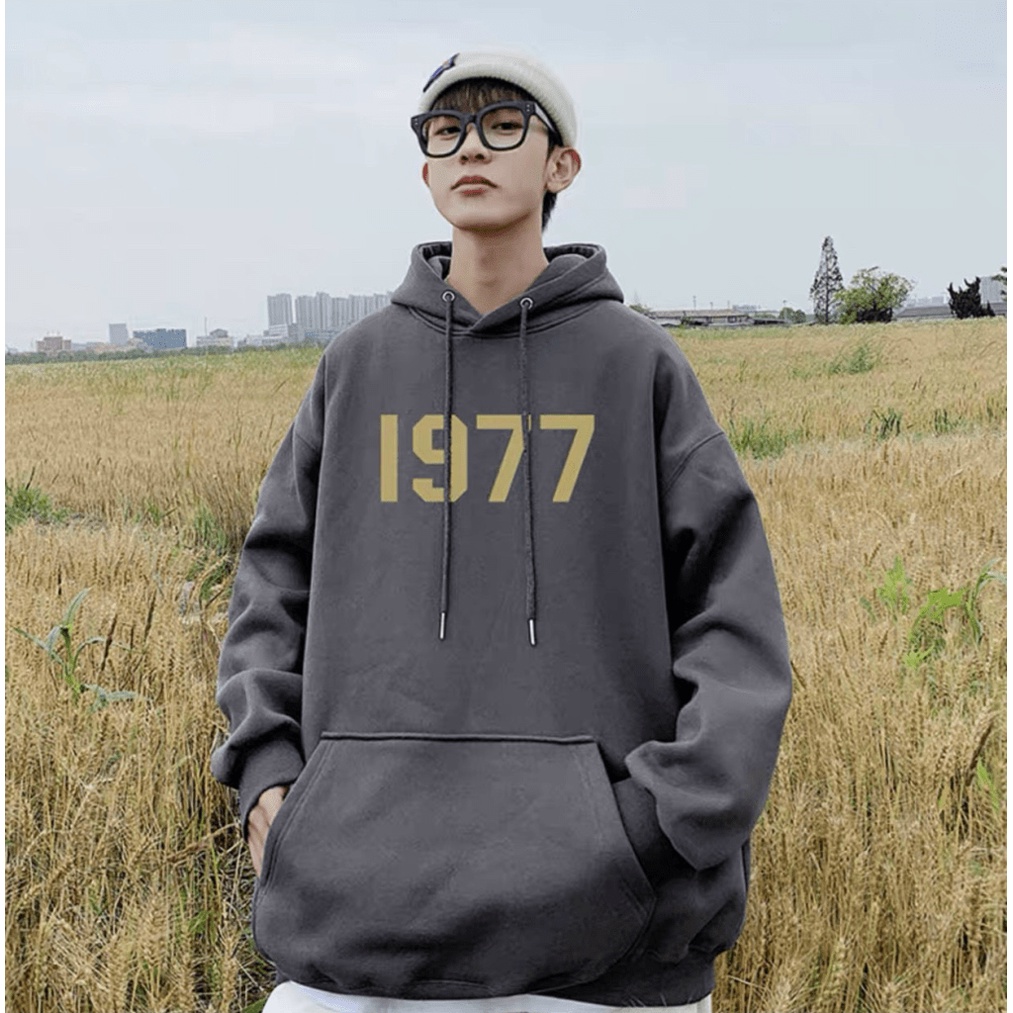 FREE SHIP MAX Áo KHoác HOodie Chui Đầu- ÁO Khoác Nỉ 1977 Có Nón To Kiểu Dáng Thời Trang Năng ĐỘng
