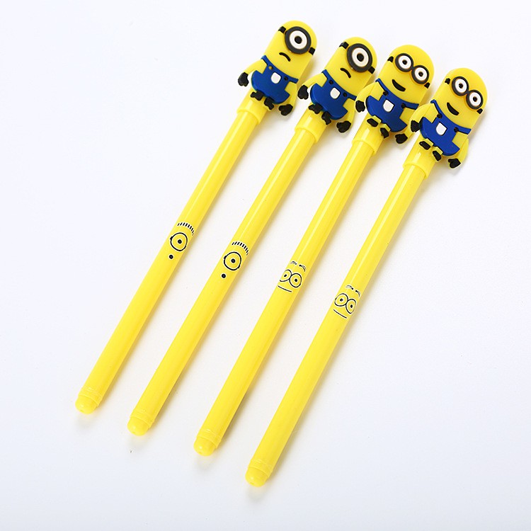 Bút gel nước mực đen hình minion, ngòi 0.5mm