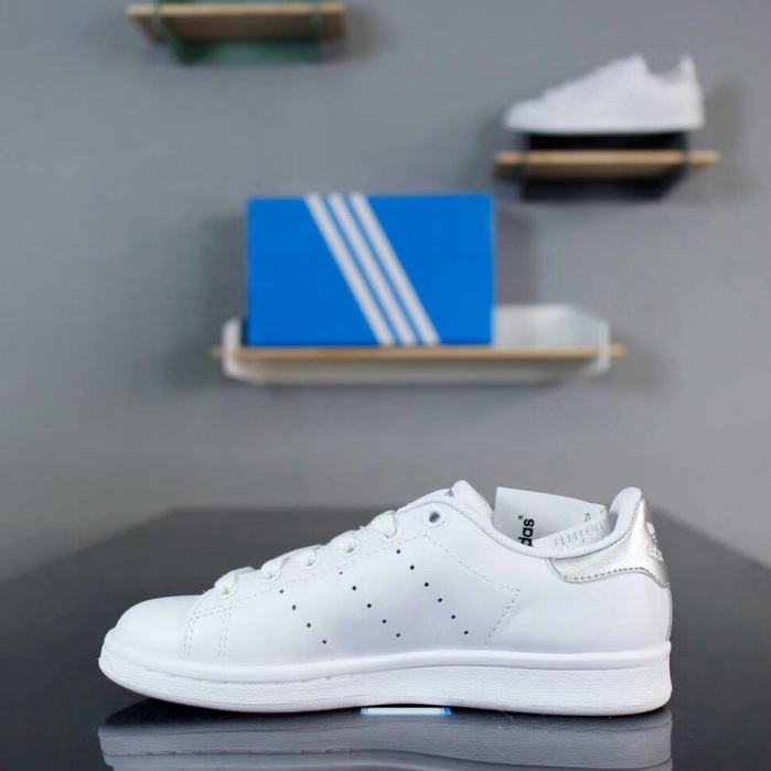 Giày Sneaker Nam Nữ Adidas Stansmith Trắng Bạc