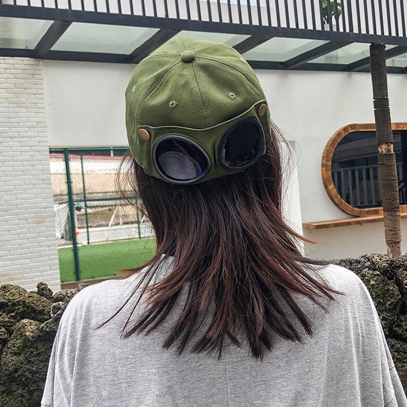 Nón kiểu phi công thiết kế độc đáo năng động mũ đen nón nữ mũ nam mũ nữ mũ lưỡi mũ thêu nón trắng