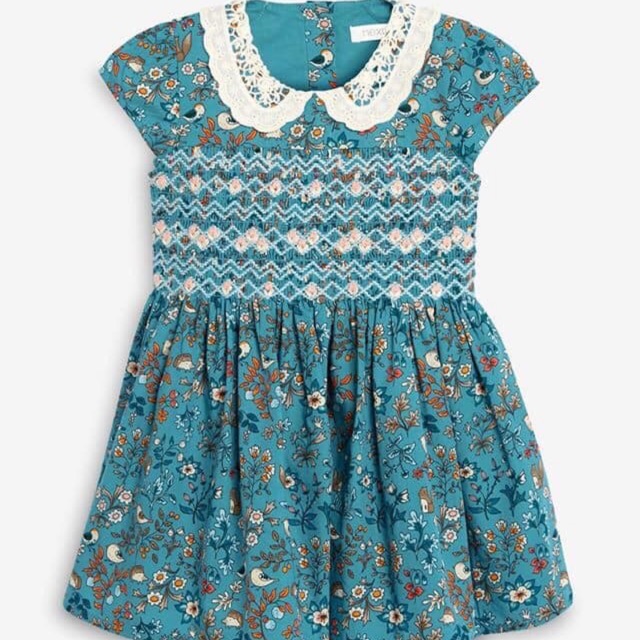 Váy Smock xanh Next