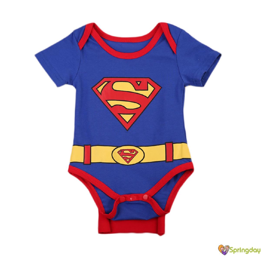 Áo liền quần ngắn tay hình Superman cho bé trai