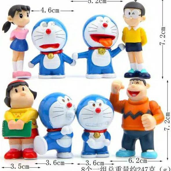 Mô Hình Nhân Vật Phim Doraemon Nobita Shizuka Jaiko Đáng Yêu