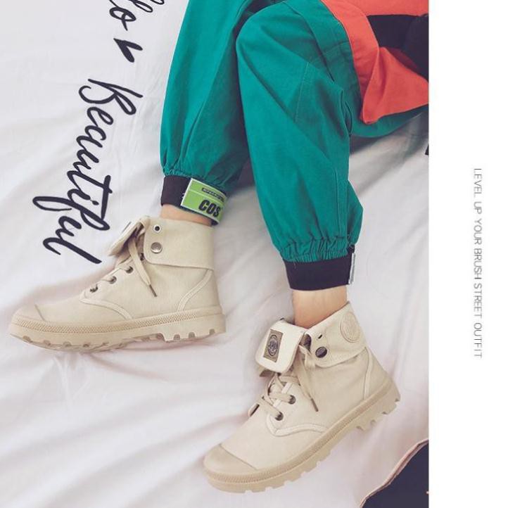 Xả Mới - Giày Nam Cao Cổ Buộc Dây Cổ Gấp Được Vải Canvas Siêu Bền Đế Cao Su Đúc Xẻ Rãnh Năng Động AL6 " " * ' / | BigBuy360 - bigbuy360.vn