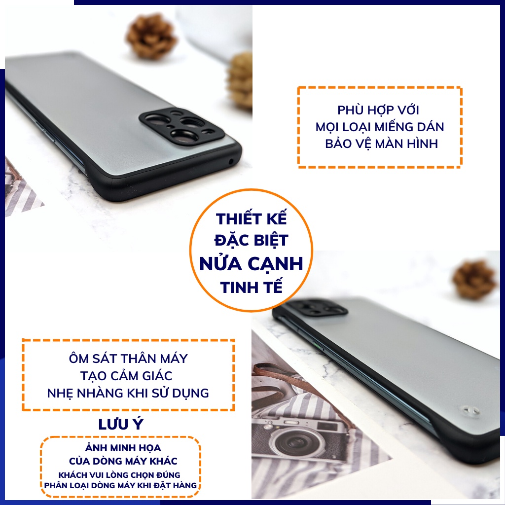 Ốp lưng iphone 11 ip 11 pro max nửa cạnh lưng nhám chống bám vân tay bảo vệ camera phụ kiện điện thoại huỳnh tân store
