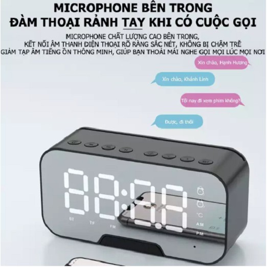 Loa Buetooth KIMISO K-12 Kiêm Đồng Hồ Báo Thức - Đo Nhiệt Độ - Đài FM - Hỗ Trợ Thẻ Nhớ