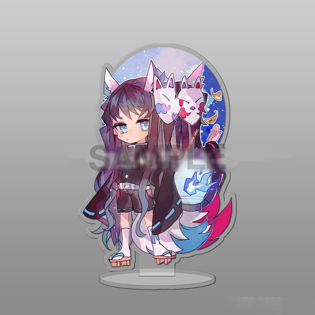 Mô hình standee in hình KIMETSU NO YAIBA Thanh Gươm Diệt Quỷ ver LỄ HỘI anime chibi Acrylic mica trang trí trưng bày