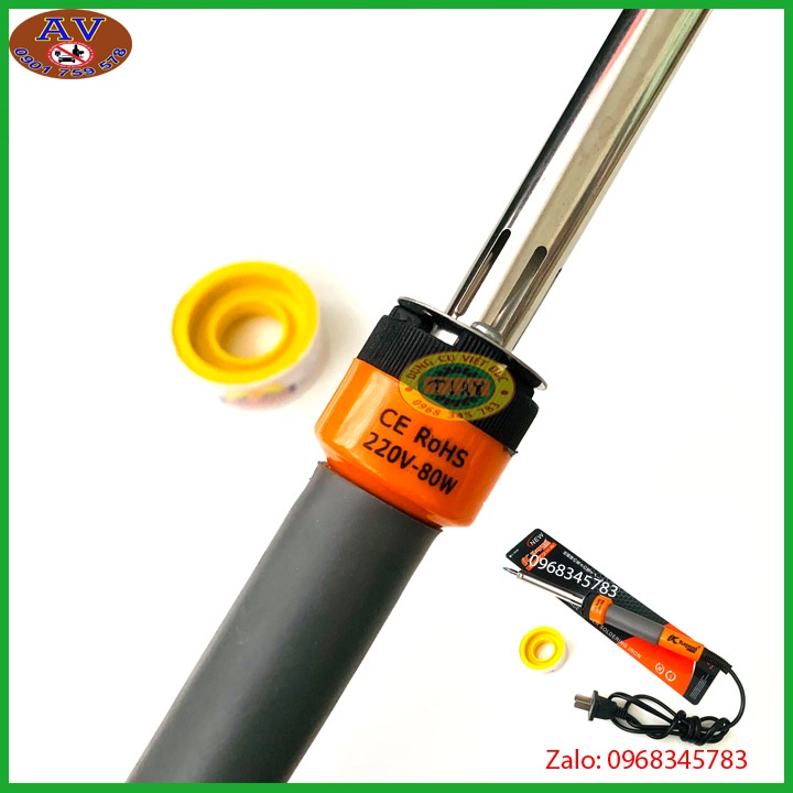 Mỏ hàn nhiệt 80W Kapusi K-9038 tặng kèm cuộn thiếc