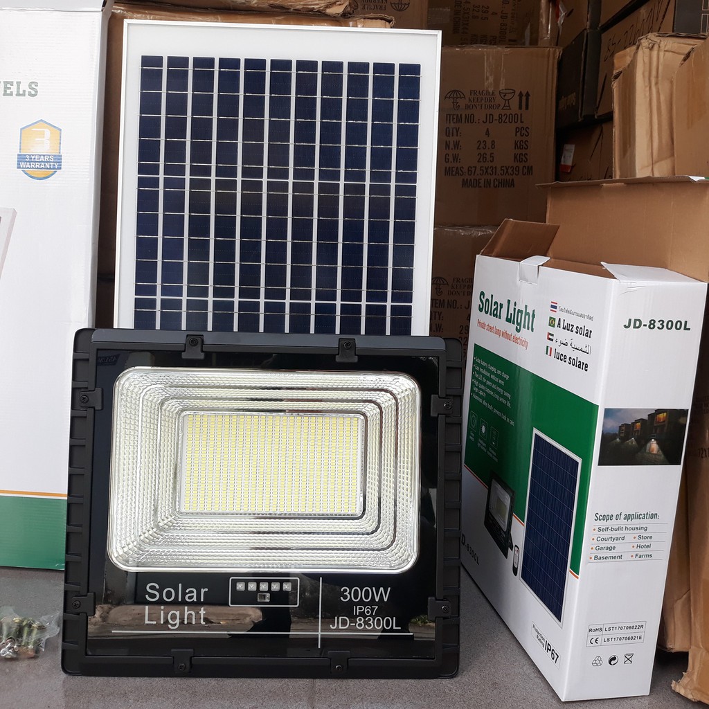 Đèn Năng Lượng Mặt Trời JINDIAN JD-8300L 300W Giá Rẻ