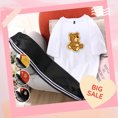 Sét Bộ Nữ mặc nhà quần thể thao chất liệu Cotton mềm mát dễ thương [Mã 04]
