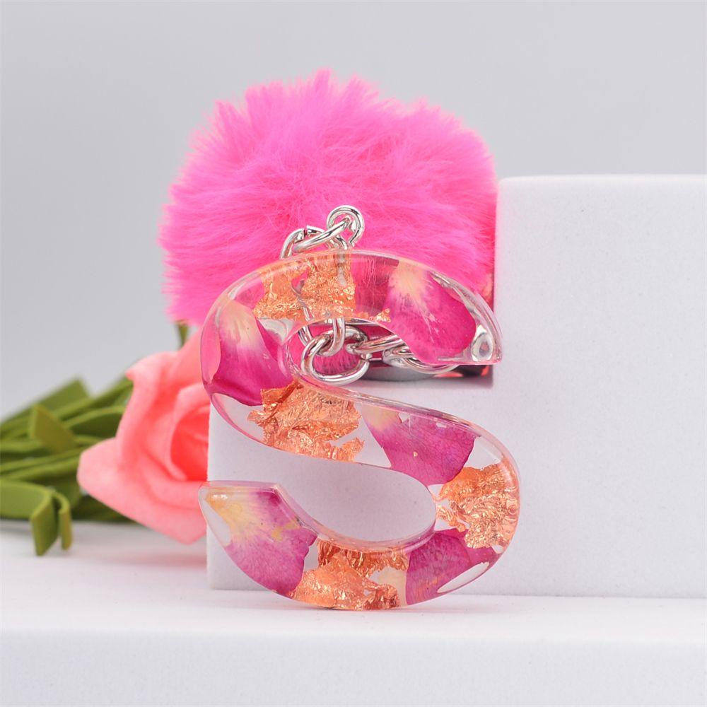 1 Móc Khóa Hình 26 Chữ Cái Đính 26 Quả Cầu Lông Xinh Xắn