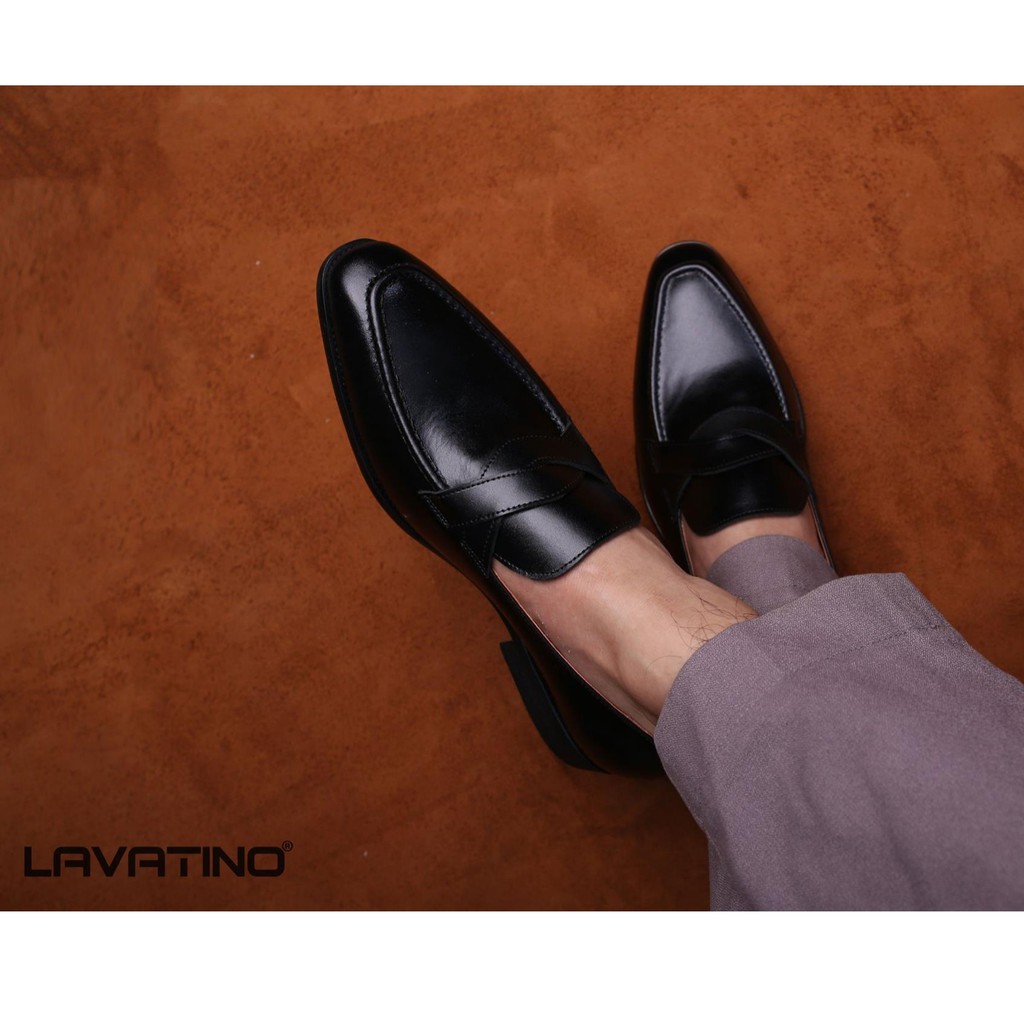 Giày Da Nam Cao Cấp LAVATINO - Giầy Tây Nam Da Bò Thật 100% - Giày Lười Nam - Mã LAVA15 | BigBuy360 - bigbuy360.vn