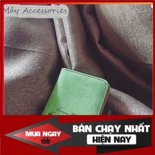 Ví tiền ngắn mini cầm tay Howrw Fashion Since 1988 màu xanh lá
