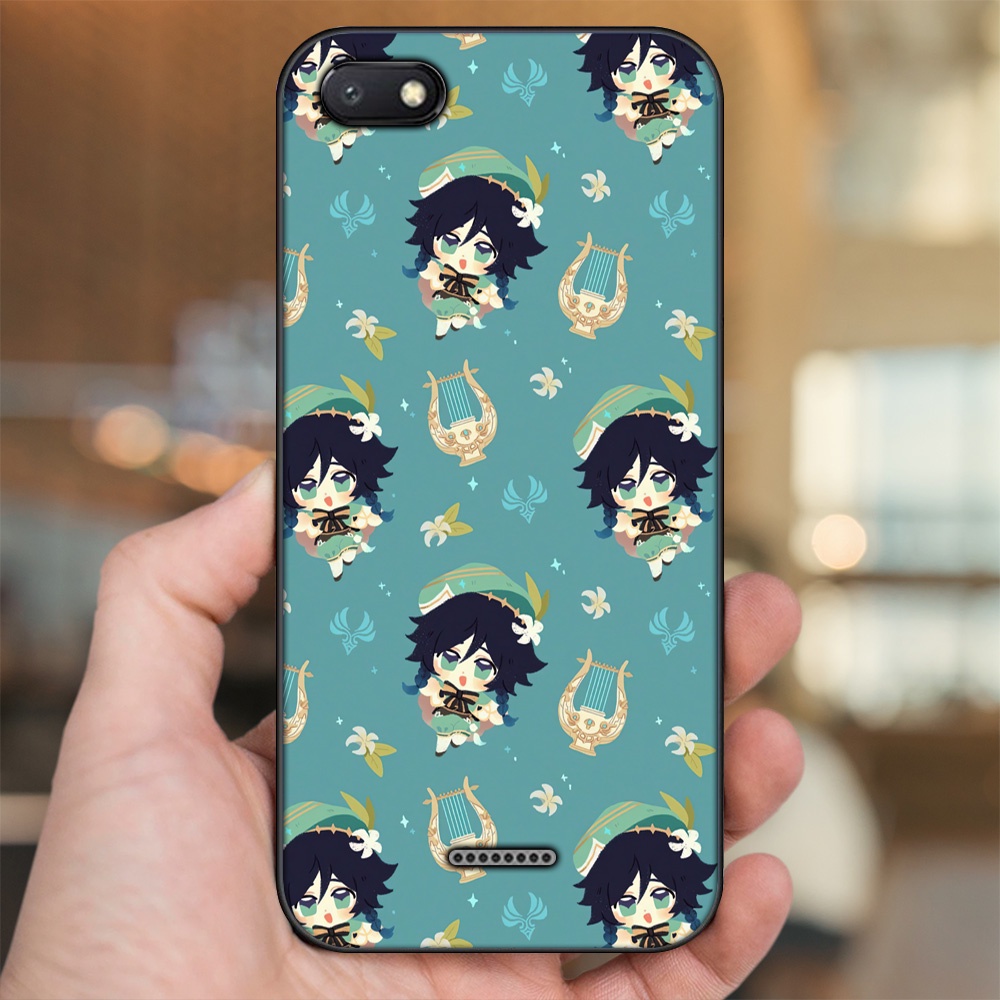 Ốp lưng Xiaomi Redmi 6A viền đen in hình Venti Genshin Impact