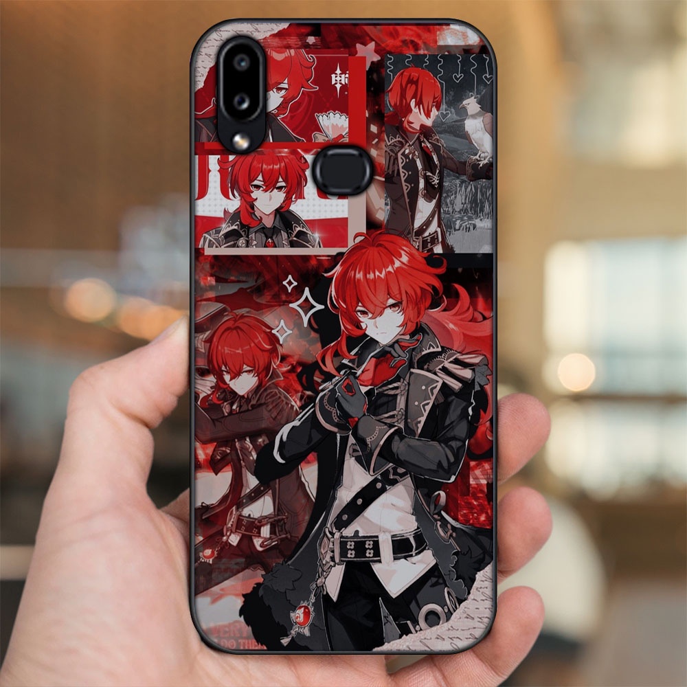 Ốp lưng Samsung A10S viền đen in hình Diluc Genshin Impact