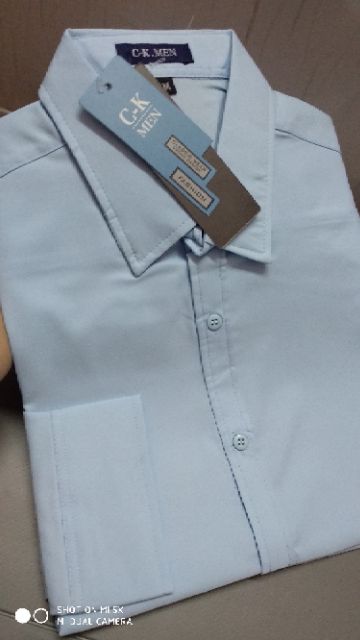 [Freeship Từ 99k] Áo sơ mi nam trơn xanh nhạt dài tay dáng Slimfit ôm body | BigBuy360 - bigbuy360.vn