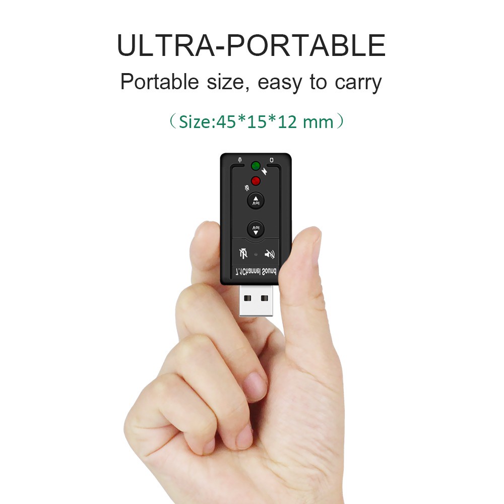 Đầu Đọc Thẻ Âm Thanh 3d 7.1 Ch Kênh Usb