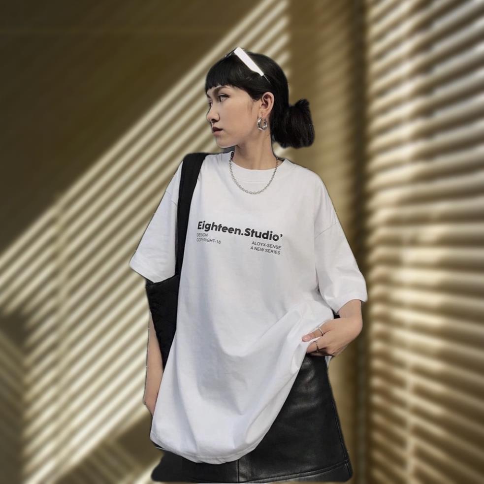 Áo Thun Xanh Lá EIGHTEEN Nam Nữ Ulzzang Unisex, Áo phông nữ dáng rộng Cocastore