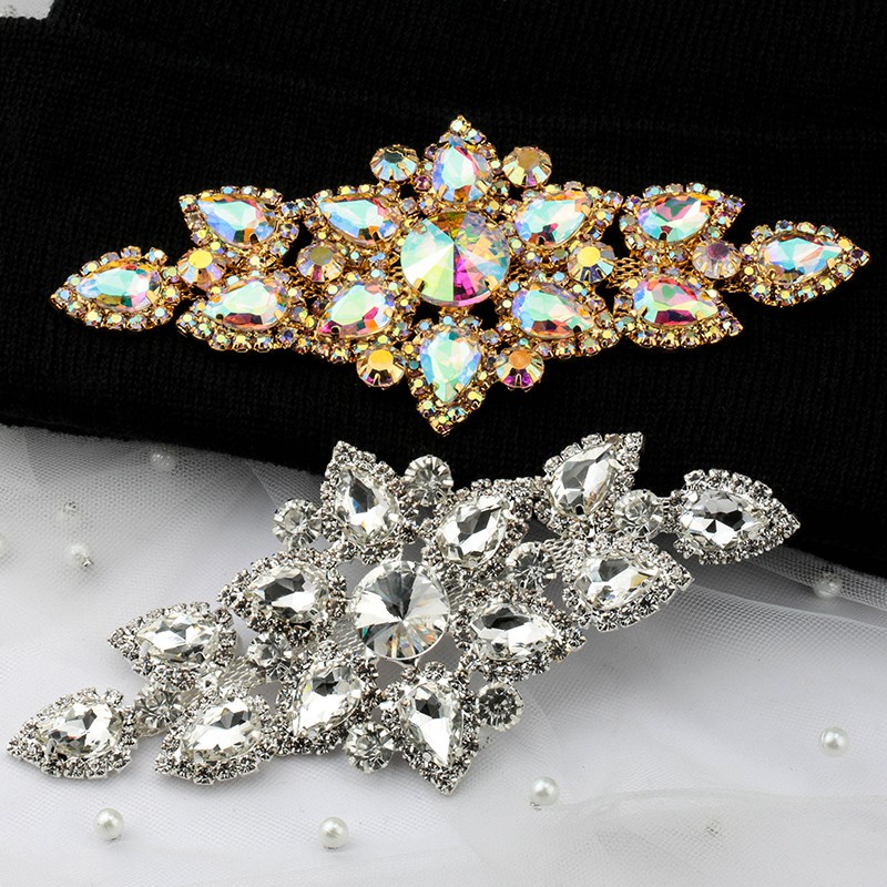 1 Đá Pha Lê Trong Suốt Kích Thước 6.3x13.5cm Dùng Trang Trí Váy Cưới