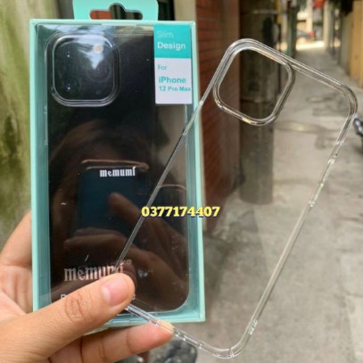 Ốp lưng iPhone 12 Mini, 12, 12 Pro, 12 Pro Max hiệu Memumi Slim Desing Trong cứng không ố màu