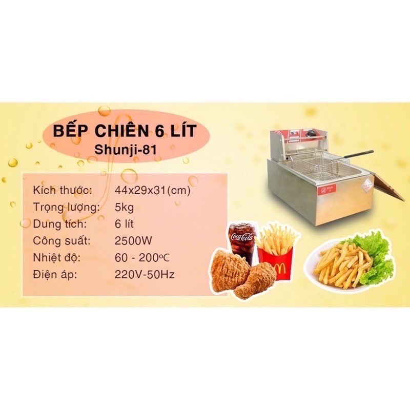 Bếp chiên nhúng đơn cong nghiep ( xả kho )