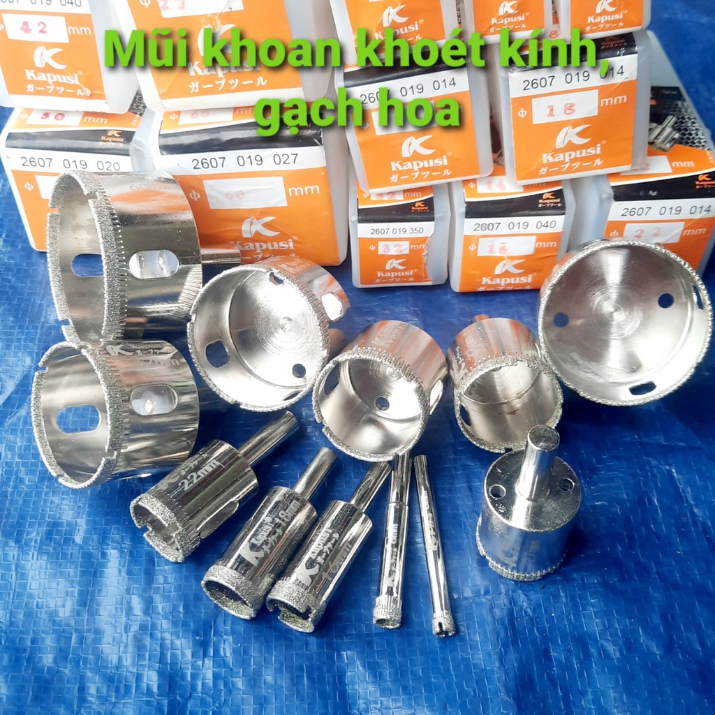 Mũi khoan kính, khoan gạch hoa phi 6-60mm
