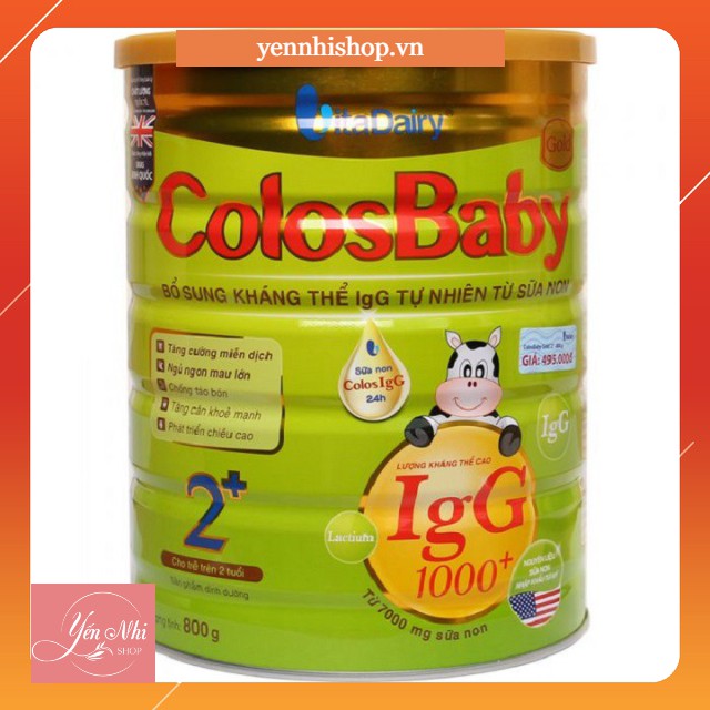 [CHÍNH HÃNG] Sữa ColosBaby Gold 1000IgG 2+ lon 800g date mới