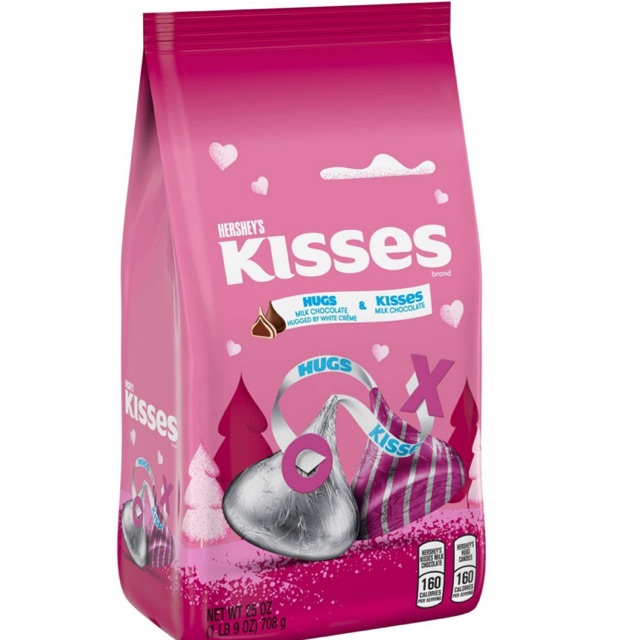 [🇺🇸]SOCOLA HERSHEY KISSES Hershey's, Hugs & Kisses Valentine's Chocolate and White Creme