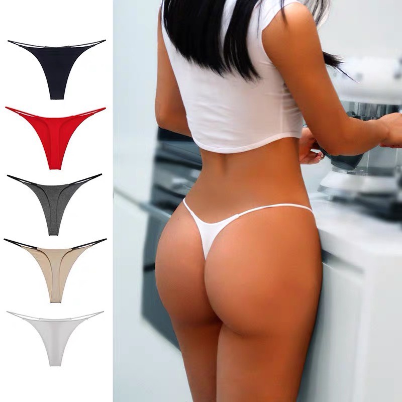 Quần lọt khe sexy gợi cảm, quần lót lọt khe Ame cotton trơn mịn dây hông sợi mảnh