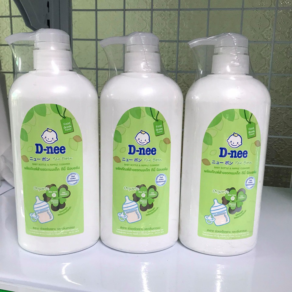 [Mẫu mới] Nước rửa bình sữa Dnee Organic túi 600ml/ chai 620ml