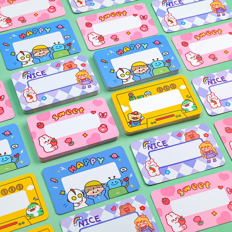 Set 20 Thẻ Vẽ Họa Tiết Hoạt Hình Vui Nhộn Cho Bé Mẫu Giáo