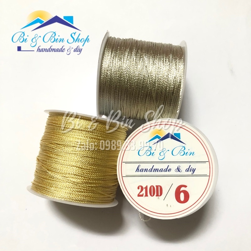 Chỉ Nilon 210D/6 Cuộn Nhỏ Dùng Xỏ Chuỗi Ngọc Hạt Trai, Xỏ Chuỗi Làm Handmade