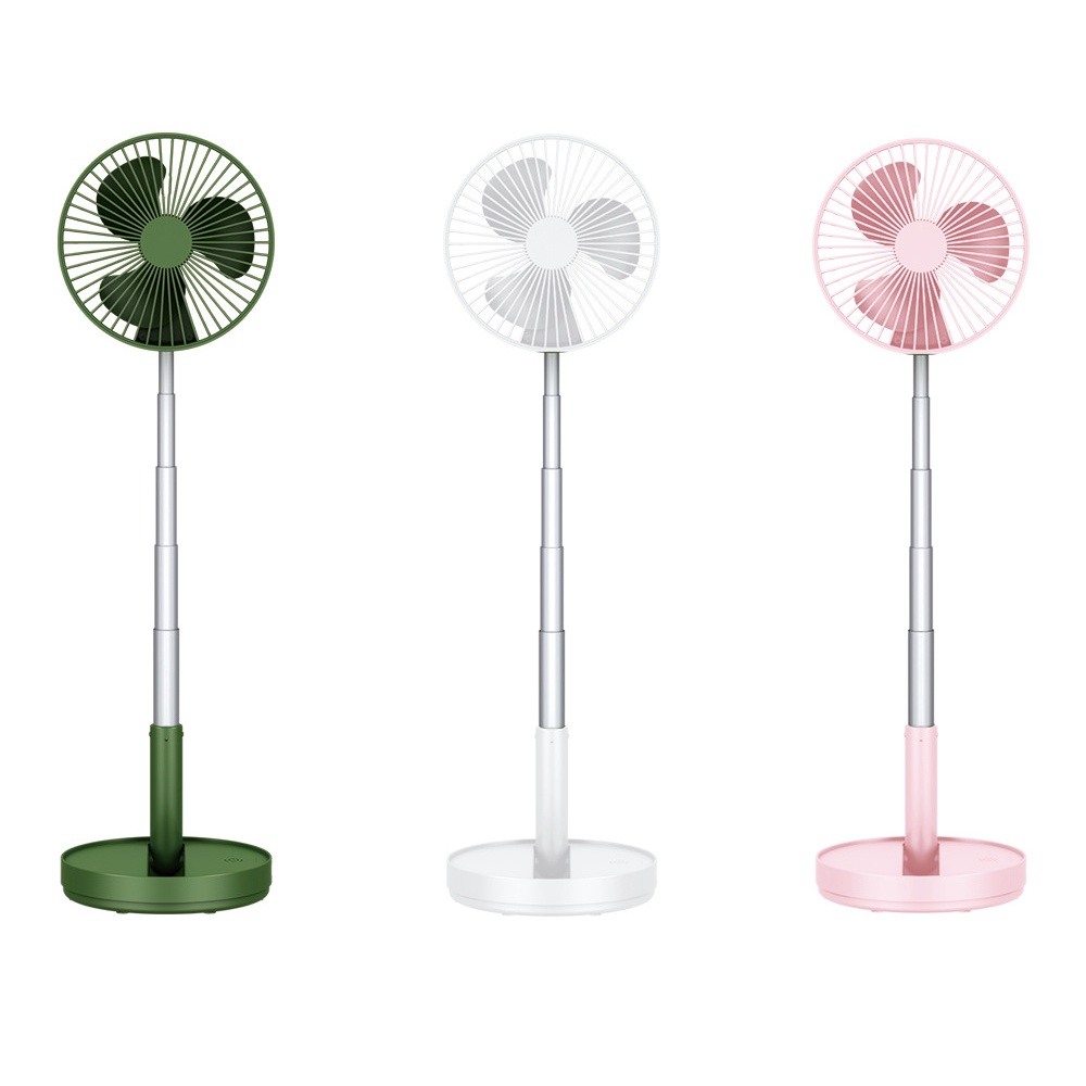 [BH 12Tháng] Quạt Tích Điện Gấp Gọn, Quạt Mini Để Bàn Xoay 180 Độ, 3 Tốc Độ Gió, Cổng Sạc USB, Pin 1200mAh, Lỗi 1 Đổi 1
