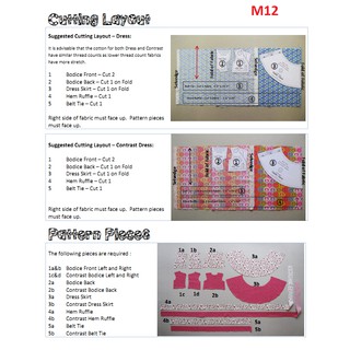 Rập giấy quần áo búp bê M12