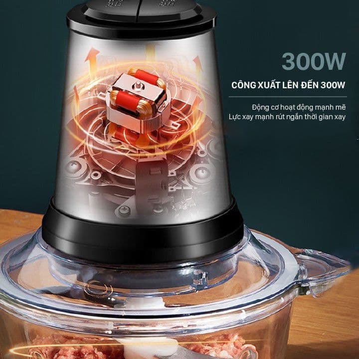 Máy xay thịt đa năng DELIYA công suất 250W, cối inox304, 4 lưỡi dao sắc bén