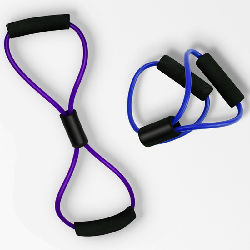 Dây Kéo Đàn Hồi Tập Thể Lực, Tập tay Đa Năng Vòng Số 8-Giao Màu Ngẫu Nhiên