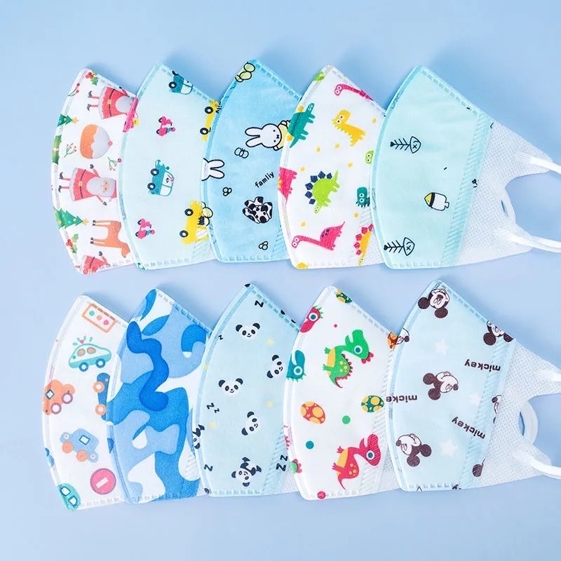 Set 5 khẩu trang trẻ em 3d cho bé sơ sinh đến 12 tuổi (hàng nhập - mẫu đẹp)